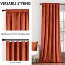 MIULEE Velvet Curtains 84 inches 2 Panels - Luxury Burnt Orange Blackout Curtains for Bedroom Living Room Thermal Insulated Super Soft Window Drapes Rod Pocket & Back Tab, Terracotta Rust Fall Decor, 52"W x 84"L