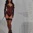 Daisy Corsets Sexy Devil Halloween Costume Top Drawer Red and Black XL