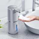 Automatic Foaming Soap Dispenser, 12.8oz/380ml Wall Mount Touchless Soap Dispenser with Sensor, 4-Level Adjustable, IPX5 Waterproof, USB Rechargeable for Bathroom, Kitchen (Silver)