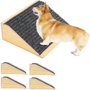 Non-Slip Dog Ramp, 4-Pack Low-Angle Pet Stair Ramp for Small Dogs & Cats for Any Staircase, Gentle Steps Stair Assist for Elderly, Injured Pets