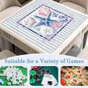 Coquette Pink Bow Coastal Beach Mahjong Mat 31.5x31.5 Inch