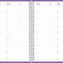3 x Brownline 2025 DuraFlex Weekly Planner, Appointment Book, 12 Months, January to December, Twin-Wire Binding, 11" x 8.5", Purple (CB950V.PUR-25)