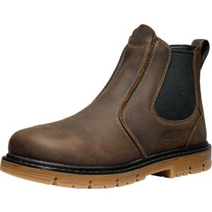 KEEN Utility Men's San Jose Chelsea Alloy Aluminum Toe 90 Degree Heel Pull On Work Boots (Brown) Size 11W