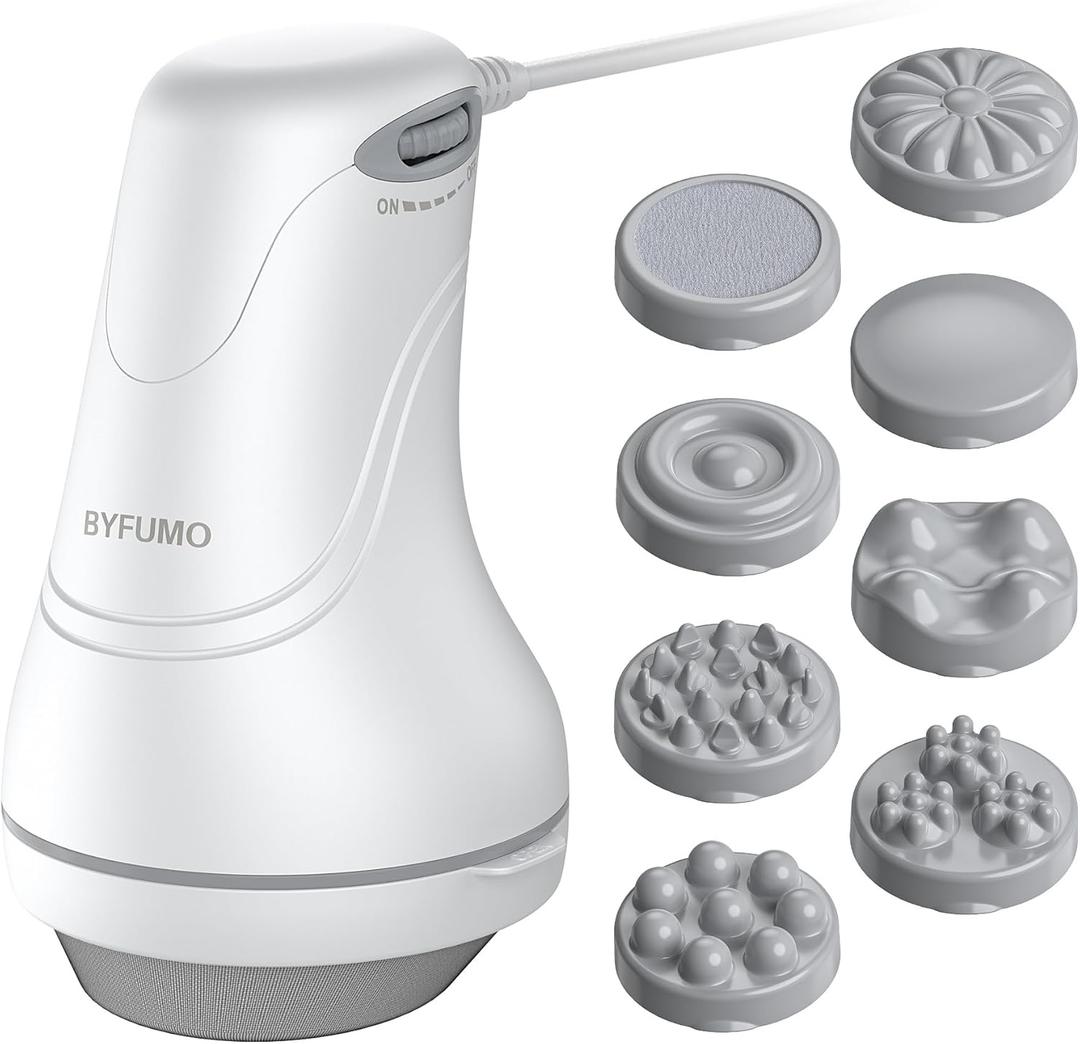 Cellulite Massager, Body Sculpting Machine, Lymphatic Drainage Massager, Handheld Electric Back Massager - White