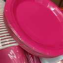 ADXCO 169 Pieces Hot Pink Party Supplies Include Paper Plates Cups Napkins Forks Knives Spoons Waterproof Tablecloth Complete Tableware for Party Decorations