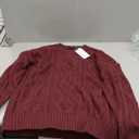 LILLUSORY Women's Oversized Batwing Sweaters 2026 Fall Outfits Trendy Crewneck Knit Side Slit Fashion Pullover Tops (Medium, Wine Red)