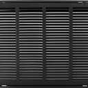 HVAC Premium 20" X 12" Steel Return Air Filter Grille for 1" Filter - Removable Face/Door - HVAC Duct Cover - Flat Stamped Face - Black [Outer Dimensions: 22 5/8" X 14 5/8"]
