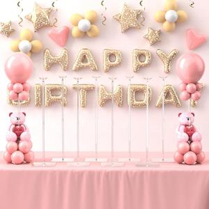 Toosci 10 Pack Balloons Stands for Tables, 23.6 Inch Acrylic Balloon Centerpiece Stands with Clear Base, Balloon Stick Holder for Wedding, Baby Shower, Holiday, Graduation, Birthday Party Decoration