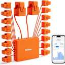 Smart Home Energy Monitor Supports Home Assistant, Real-Time Accurate Energy Consumption Tracking, Electricity Usage Monitor with 16x60A Circuit Sensor, 36-Month History, Solar Metering, ETL Certified (Orange+White)