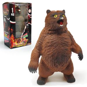 ZTATU Brown Bear Stress Balls for Kids (1PCS) Sensory Squishy Fidget Toys, Sand Filler Squeeze Ball, Stress Relief Toy Party Favors Easter Basket Stuffers