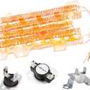 DVE52M7750V/A3 DVE52M7750W/A3 DVE52M8650V/A3 DVE52M8650W/A3 DVE54M8750V/A3 DVE54M8750W/A3 DVE54R7200V/A3 DVE54R7200W/A3 DVE54R7600C/A3 DVE54R7600V/A3 Dryer Heating Element Kit Fit for Sam-sung Dryers