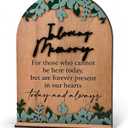 Rustic Wedding Memorial Sign Reserved Signs 3D Raised Letters Layered Wood In Loving Memory of Loved ones Table Sign For Wedding Reception Decorations Plaque Parents 7.87 in × 11 in