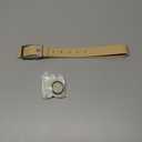 Wisedog Waterproof Dog Collar, Adjustable Soft Rubber Coated Webbing, Odor-Proof and Easy to Clean for Small Medium Large Dogs, with Airtags Case(L|15"-19" × 1 in, Sand Color)