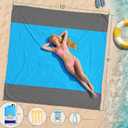 BYDOLL Beach Blanket Waterproof Sandproof Large Sand Free,78''X81''/10'X9' Oversized Sandless Lightweight Blanket Picnic Mat for Beach Travel Camping Hiking with Stakes