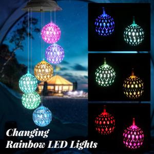 Gifts for Mothers Day, Birthday Gardening Gifts for Women Mom Grandma, Solar Lights Outdoor Decorative Solar Wind Chimes for Outside Silver Ball Garden Decor Yard Patio Porch