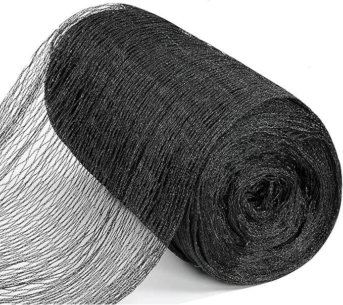 Vocray 14 x 14 ft Pond & Pool Leaf Netting, 3/8 inch mesh size, Protects Koi Fish from Herons, Raccoons, Birds, Cats & Predators