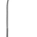 Globe Electric Energy Star Integrated LED Desk Lamp, Matte White, Chrome Gooseneck, 5 Watts, 250 Lumens 12646