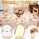 Reallnaive 12 Pcs Bridesmaid Wine Glasses Bachelorette Party Champagne Flutes 9oz Disposable Stemless Glass Champagne Flutes Gold Rim Toasting Glasses for Weddings and Parties with 12 Pcs Stickers