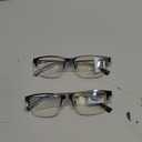 SKYOAK 2 Pack Premium Quality Progressive Multifocus Half Frame Reading Glasses for Men, No-Line Blue Light Blocking Computer Readers Multifocal Eyeglasses with TR90 Temples, Black and Gunmetal +2.5x