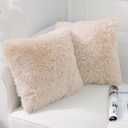 Faux Fur Throw Pillow Covers for Couch Decorative Pillows 18x18 Inches
Set of 2 Soft Cushion Cover Fleece Pillowcase Home Decor Pillows Cases for Living Room Bed