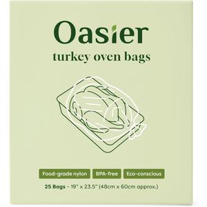 Multipurpose Turkey Oven Bags, Large Turkey Size 19" x 23.5" | Holds Up to 24 Pounds, 25 Count, Oven Cooking Bags for Roasting, Baking, Preserving, Harvest Storage, Odor Proof