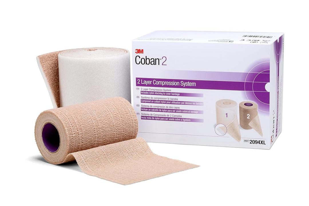 3M Coban 2 Two-Layer Compression System 2094XL, Extra Long, 4", 1 Kit/Carton 8 Carton/Case 4 In. x 3.8 Yd.
