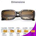 VISOONE Chunky Rectangle Sunglasses Women Men 90s Vintage Retro Accessories UV400 Protection Narrow Square Shades Harmony (Coco Tortoise)