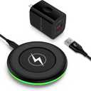 for Samsung S26 Ultra Wireless Charger Fast Charging Pad for Galaxy S26 S26+ S25 FE Z Flip 7 Fold 7 S25 Ultra S24 FE S23 S22, 15W Android Phone Wireless Charging Station for iPhone 17 16e 16, Pixel 10
