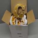 Woanger 8 Pcs Graduation Party Decorations Grad 2025 Light up Letters LED Marquee 2025 Grad Sign Decor for Graduation Party Supplies Ornaments, Battery Operated(Gold)