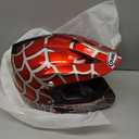 OUMURS Youth Dirt Bike Helmet DOT Certified for Boys & Girls Ages 5-14, Four Wheeler, Motocross, BMX, MX, UTV, Go Kart, Racing, Skateboard, Baseball, Medium Red Cobweb