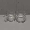 Stackable Coffee Cup Set, Fully Tempered Coffee Mug With Handle, Tea Cup Set, Cappuccino Cup, Ribbed Glassware, Vintage Glass Coffee Mugs, Turkish Coffee Cup Set (250cc/8.5oz) 2PACK