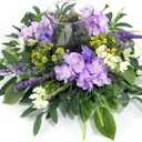 Hydrangea Floral Candle Holder Centerpiece  Artificial Silk Flowers with Glass Votive for Dining Table, Coffee Table, Fireplace Mantel, Wedding & Party Decor, Spring & Summer Home Decoration