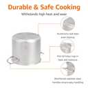 Amazon Basics 12 Quarts Stainless Steel Aluminum-Clad Stock Pot with Cover, Induction Compatible, Dishwasher Safe, Oven Safe, Even Heating, Soup and Pasta Pot