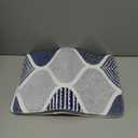 JAWO Blue and Grey Paisley Bath Mat for Bathroom, Light Navy Blue Gray Bohemian Chic Geometric Pattern Floor Rugs Mats Non Slip Bathroom Decor Accessories 16X24 Inches Kitchen Bedroom Indoor