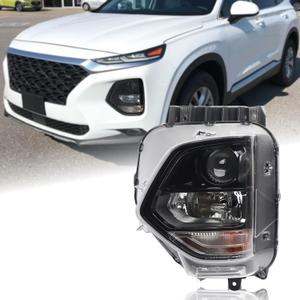 Halogen Projector Non-LED Headlight Assembly Compatible with 2019 2020 Hyundai Santa Fe SE/SEL Models Left Driver Side 92101-S2000 HY2502232
