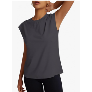 Women's Moisture Wicking Athletic Shirts - Tennis Pickleball Tops, Gym Workout Tee with Cap Sleeve, Quick Dry Exercise Shirt. Size XL