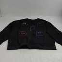 Halloween Sweatshirts for Women Sequin Ghost Long Sleeve Shirt Oversized Spooky Season Pullover Tops (Medium)