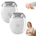 Universal Automatic Fingernail Grinder,Portable Electric Nail Clipper with LED Light and 3 Speeds,360 Silent Auto Fingernail Cutter and Polishing Trimmer for Safe (2 PCS)