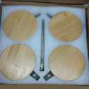 4pcs Set Vintage Coffee Mugs gifts for women, Overnight Oats Containers with Bamboo Lids and Spoons - 14oz Clear Embossed Glass Cups, Cute Coffee Bar Accessories, Iced Coffee Glasses