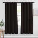 NICETOWN Bedroom Blackout Curtain and Drape - Energy Smart Thermal Insulated Solid Grommet Blackout Drapery for Living Room (1 Panel, 52-inch x 72-inch, Toffee Brown)