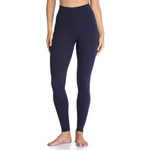 Colorfulkoala Women's High Waisted Tummy Control Workout Leggings Ultra Soft Yoga Pants (Large, Navy)