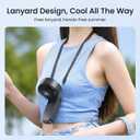 Handheld Fan Compact, Portable, Powerful Airflow: High-performance motor, LED display, 19.5-hour battery life, 100-speed settings, foldable design, 3-in-1 portable fan. (Black)