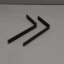 uxcell 2Pcs Adjustable L-Shape Corner Brace, 110 x 200 x 30mm l Corner Brace Slotted Joint Right Angle Bracket with Screws for Fixing Furniture Wood Shelves Cabinet Shelf, Black