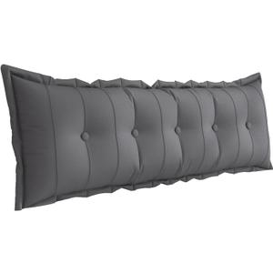 VERCART Large Body Pillow Body Pillow Awning Cushion Backrst Back Support Pillow Lumbar Pillow Pregnancy Support Pillow Headpiece for Sofa and Bed Grey Linen 200cm