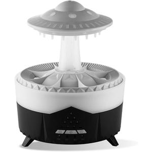 Rain Cloud Aromatherapy Diffuser Air Humidifiers Water Drip,Mushroom Essential Oils with Adjustable 7 LED Night Light,Remote Control Timing for Sleeping and Relaxing (Black)