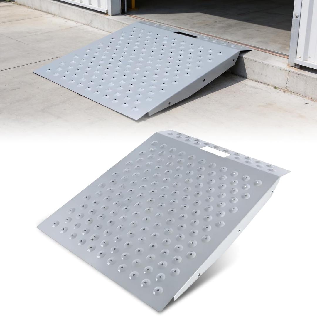 29" x 24" Heavy Duty Shed Ramp for Riding Mower, 1000 lbs Capacity Lawn Tractor Loading Ramp, Anti-Slip Metal Ramp for ATV, Motorcycle, Snow Blower & Garden Equipment, 1PC