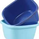 2-Pack Large Wash Basin, 18 Quart Plastic Dish Pan/Wash Tub