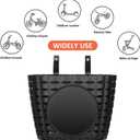 BESPORTBLE Kids Bike Basket Plastic Front Handlebar Bicycle Lift Off Baskets for Children Bike Accessories (Black) Size S
