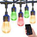 XMCOSY+ Smart String Lights 49Ft & 98Ft Patio Lights Waterproof, App Control, Compatible with Alexa, RGBCWIC Color Changing LED String Light for Outside