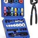 Orion Motor Tech 26pc Master Quick Disconnect Tool Kit, Fuel Line Disconnect Tool Set with Fuel and AC Disconnect Pliers, Fuel Line Removal Tool Set for AC Fuel & Transmission Systems, Blue